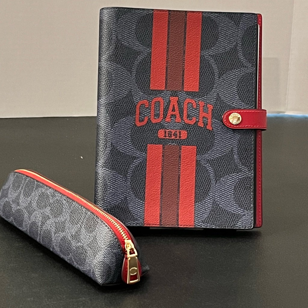 Coach Navy And Red Organizer Set